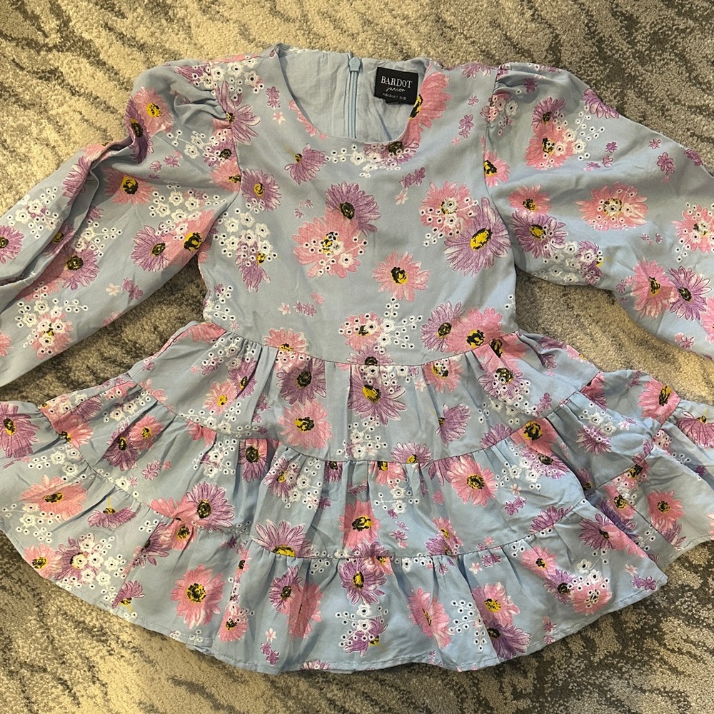 Bardot Kids Dress in Blue and Pink Floral